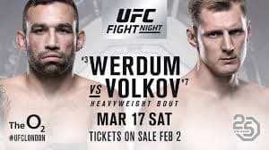UFC Fight Night 127: WERDUM vs. VOLKOV / Main Card – Video